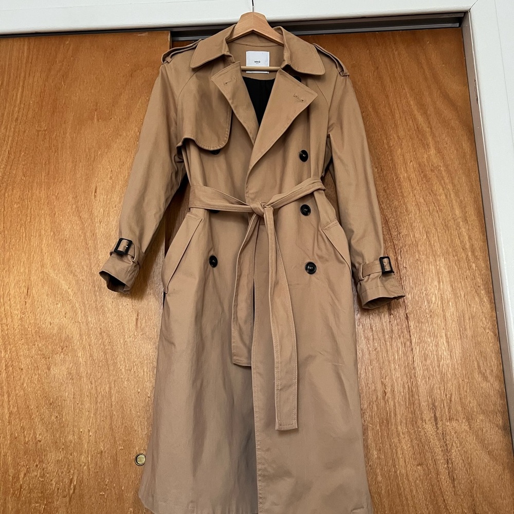Mango Tan Belted Trench Coat